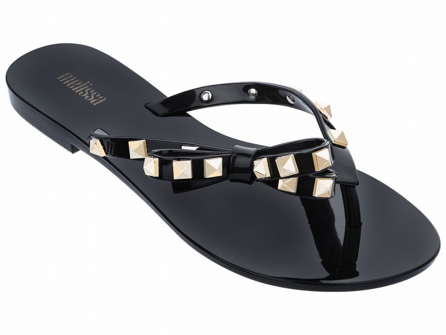 Chanclas Melissa Harmonic Studs Mujer - Negras - Argentina ZEN-120735